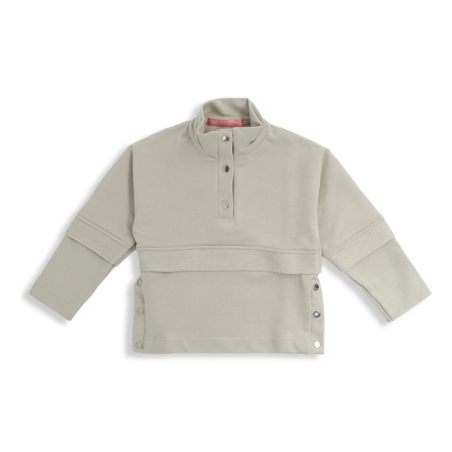 Snap-Mock Sweatshirt