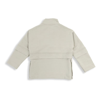 Snap-Mock Sweatshirt